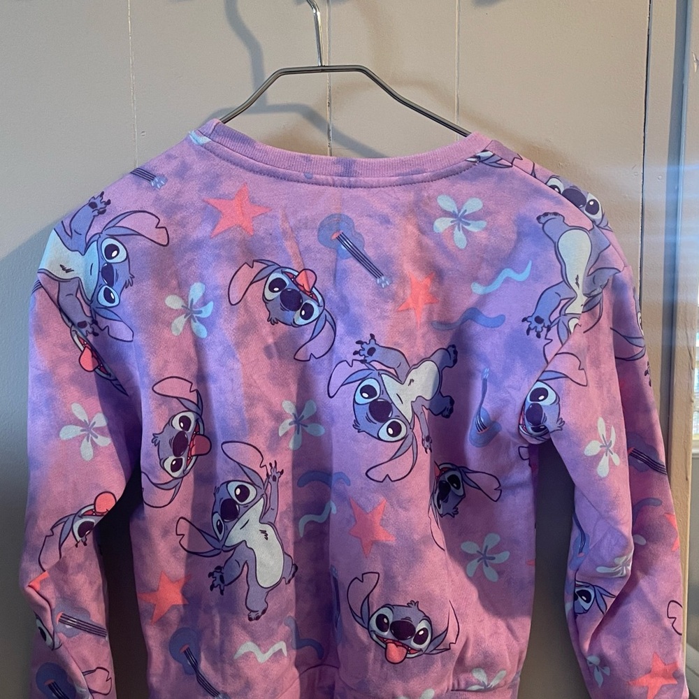 Disney Purple and Pink Stitch Sweatshirt - Picture 3 of 3